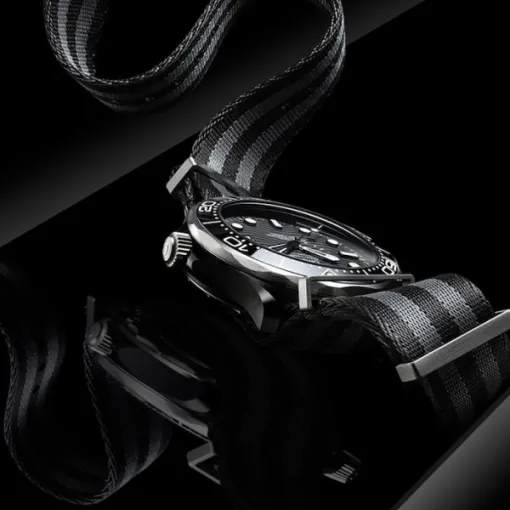 Omega Seamaster Men Automatic Black Fabric 007 Watch O21092442001002 - gallery