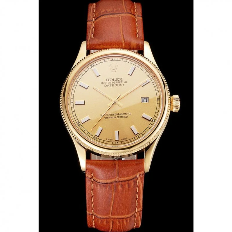 Superclone Rolex Datejust 38mm Gold Dial REP016818 - gallery