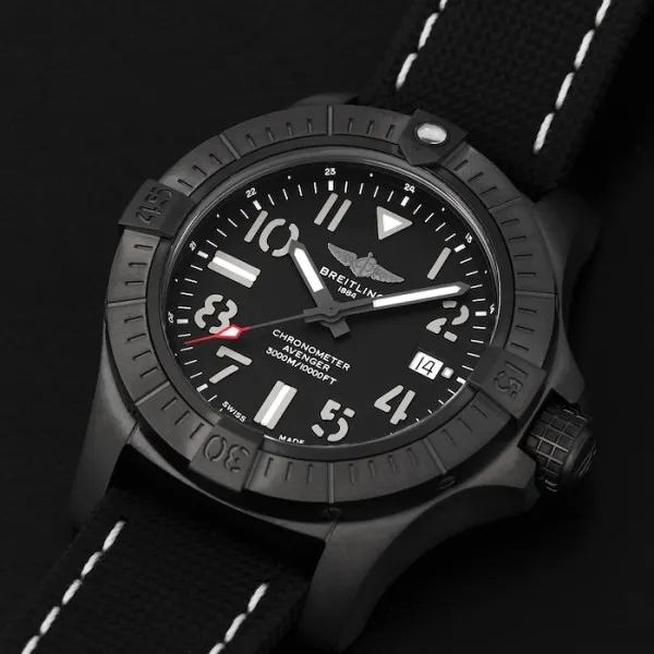 Breitling Avenger Men Automatic Black Leather Watch V17319101B1X2 - gallery