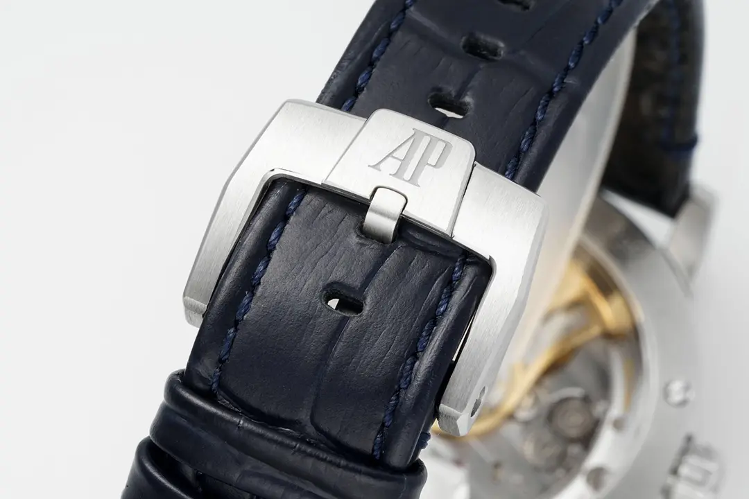 watch Audemars Piguet CODE 11.59 Blue Dial Three-Hand Automatic Watch with Leather Strap - gallery