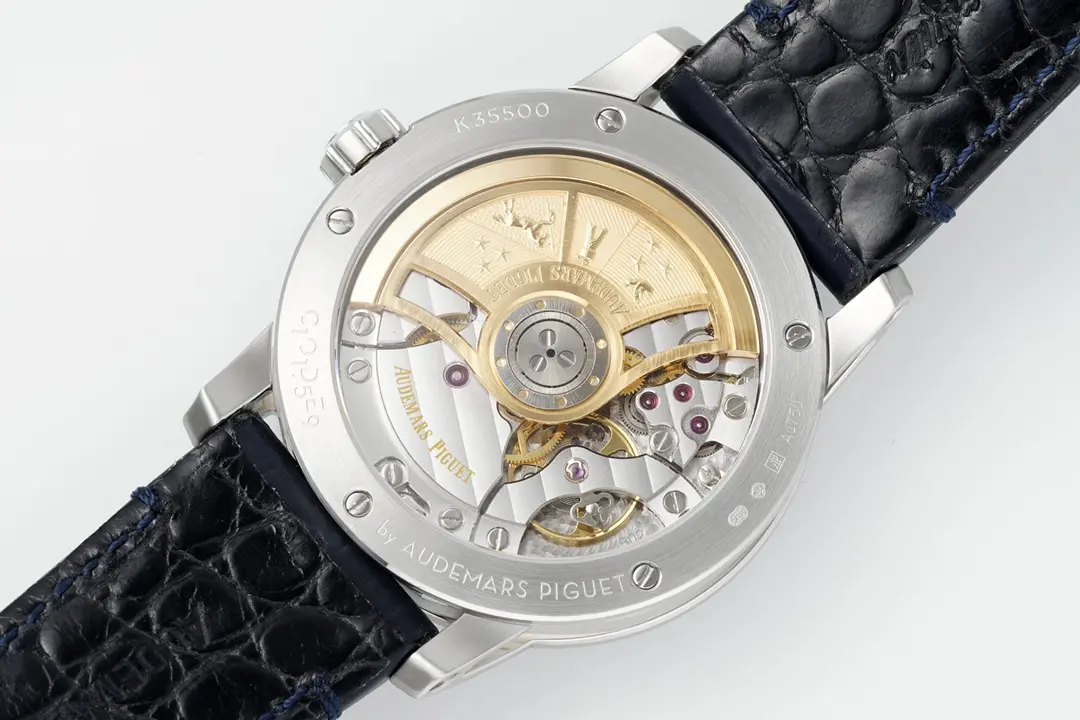 watch Audemars Piguet CODE 11.59 Blue Dial Three-Hand Automatic Watch   41mm Stainless Steel Case with Black Leather Strap - gallery