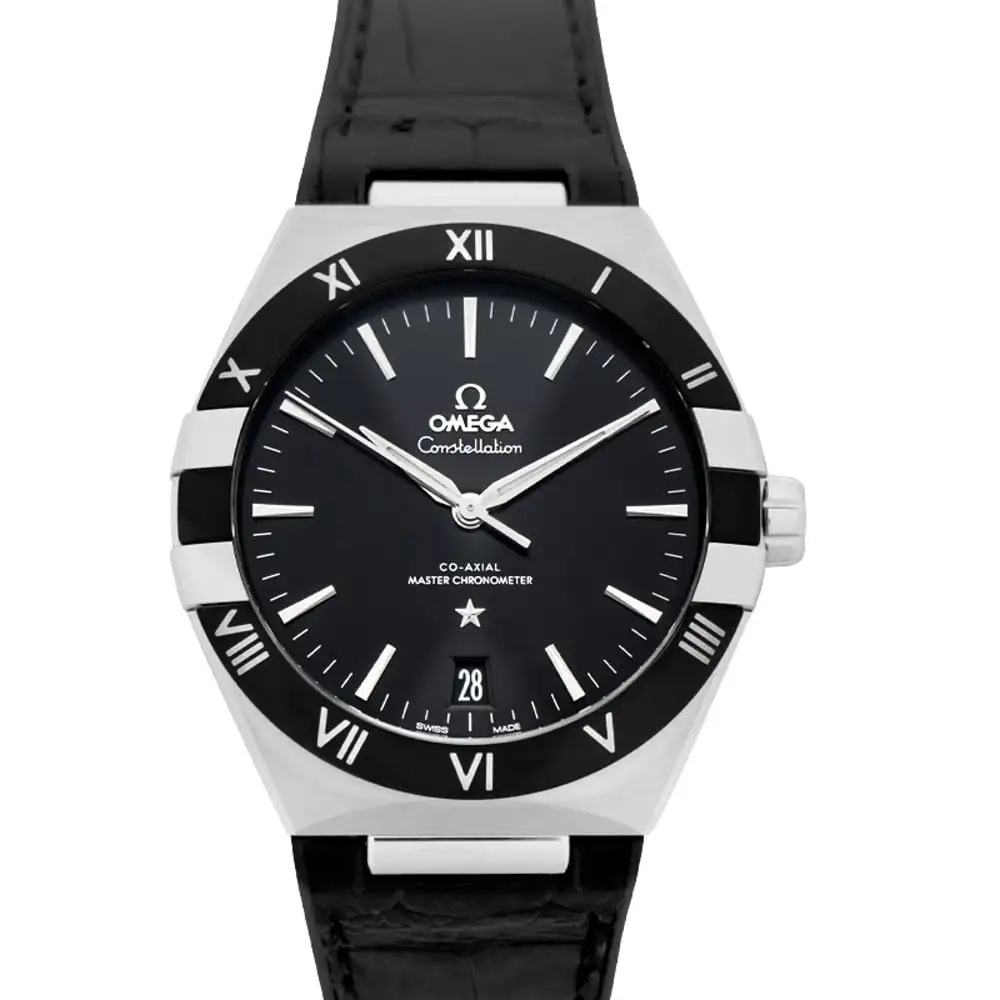 Omega Constellation Men Automatic Black Leather Watch O13133412101001 - gallery