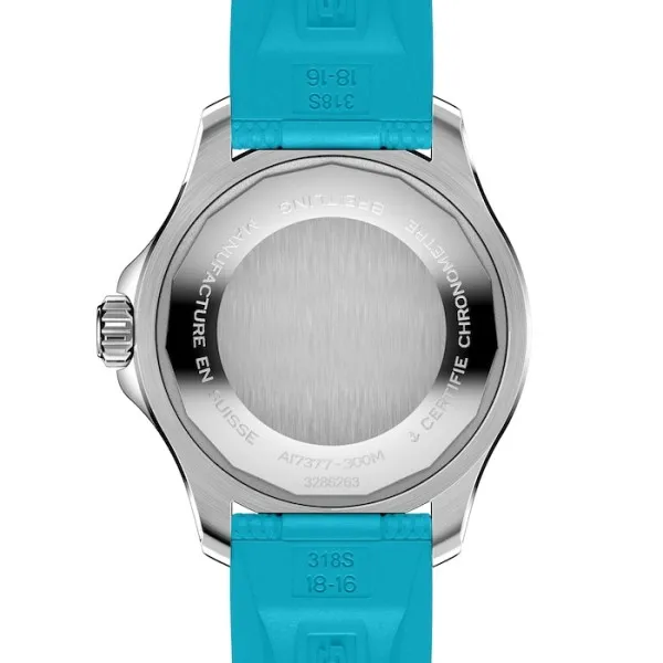 Breitling Superocean Unisex Automatic Turquoise Rubber Watch A17377211C1S1 - gallery