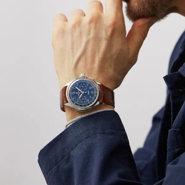 Breitling Premier Men Blue Alligator Watch AB1510171C1P1 - gallery