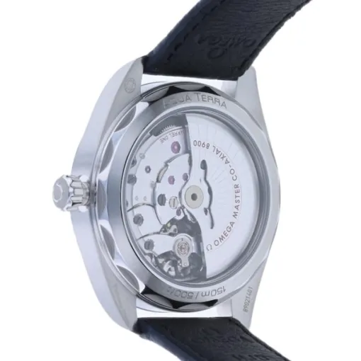 Omega Seamaster Aqua Terra Men Automatic Blue Leather Watch O22013412103001 - gallery