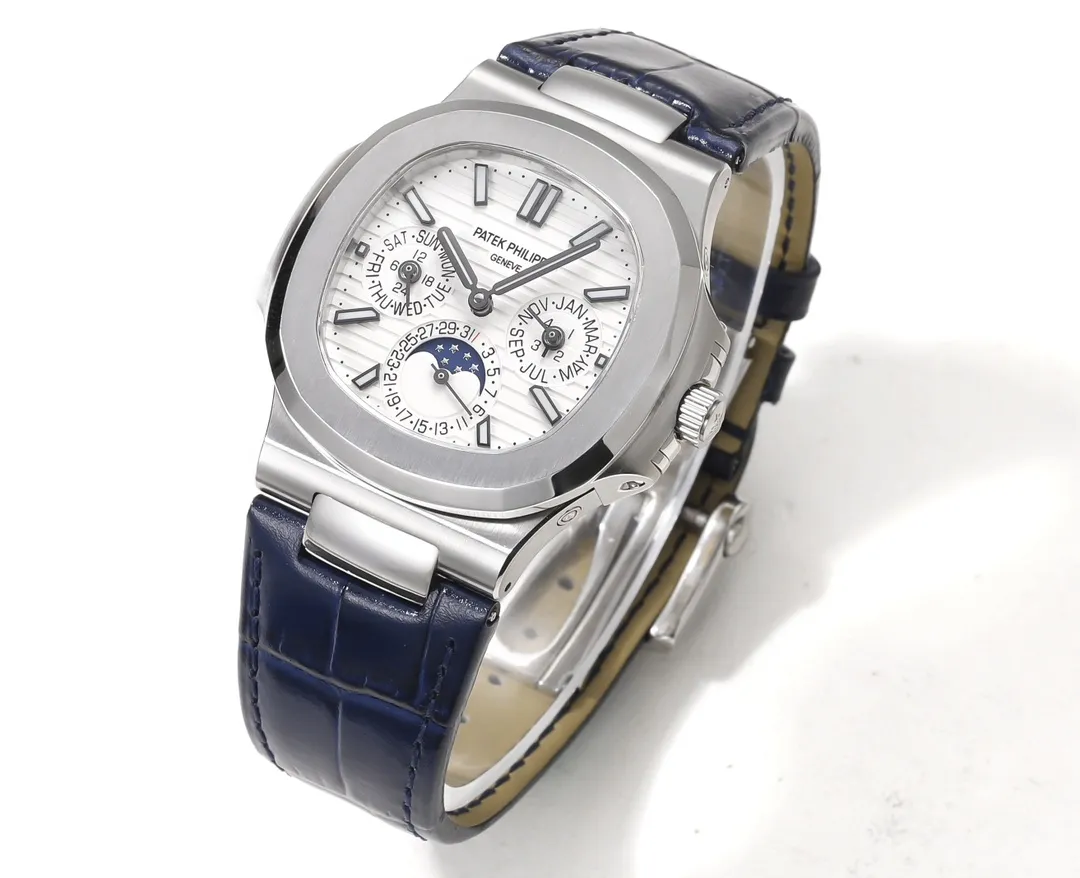 TW Patek Philippe Nautilus Blue Strap Watch - gallery