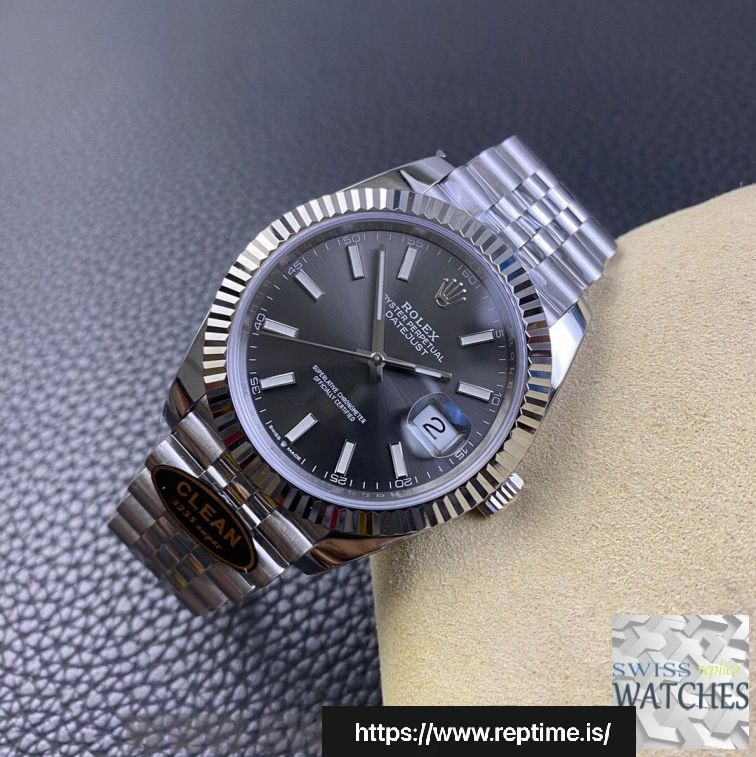 ROLEX DATEJUST GRAY DIAL STAINLESS STEEL 41MM SWISS REPLICA m126334.0024 - gallery
