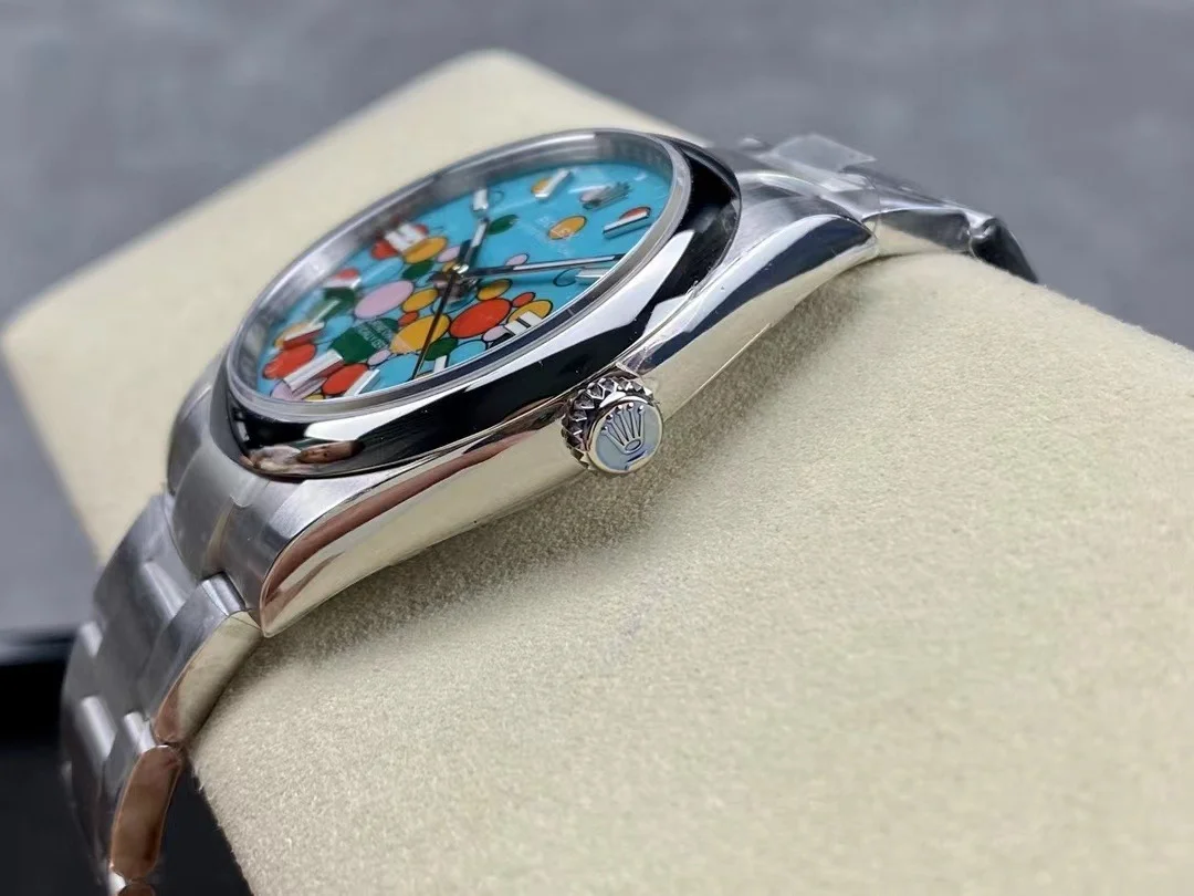 Superclone Rolex Oyster Perpetual 41 mm Turquoise Dial 124300 - gallery