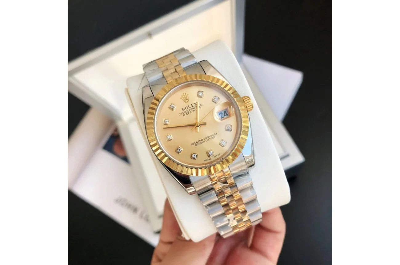 Couple Watches Rolex Datejust 36/28mm RG/SS Jub Gold/Dial - gallery