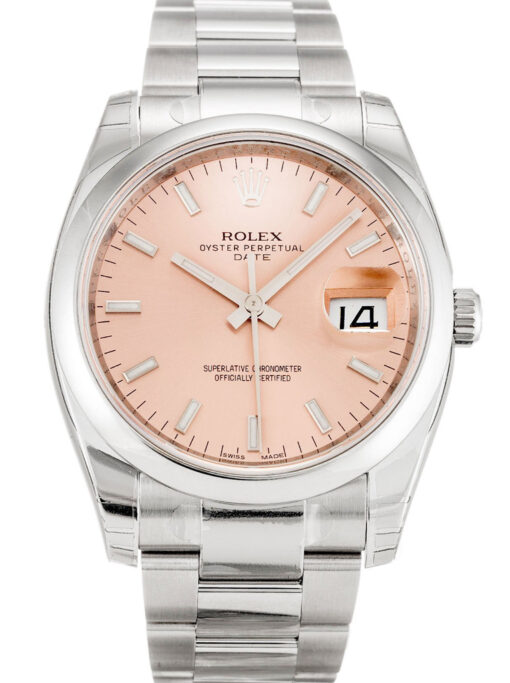 Rolex Oyster Perpetual Date 34mm Salmon Dial 115200 Super Clone